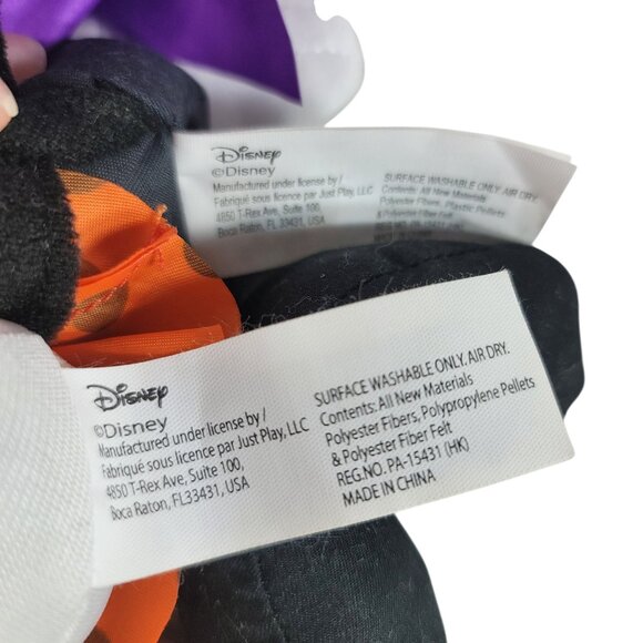 Disney Halloween Mickey & Minnie Plush Dolls 11" Cape Hat Bat Embroidered Eyes - Picture 9 of 10